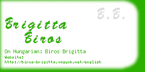 brigitta biros business card